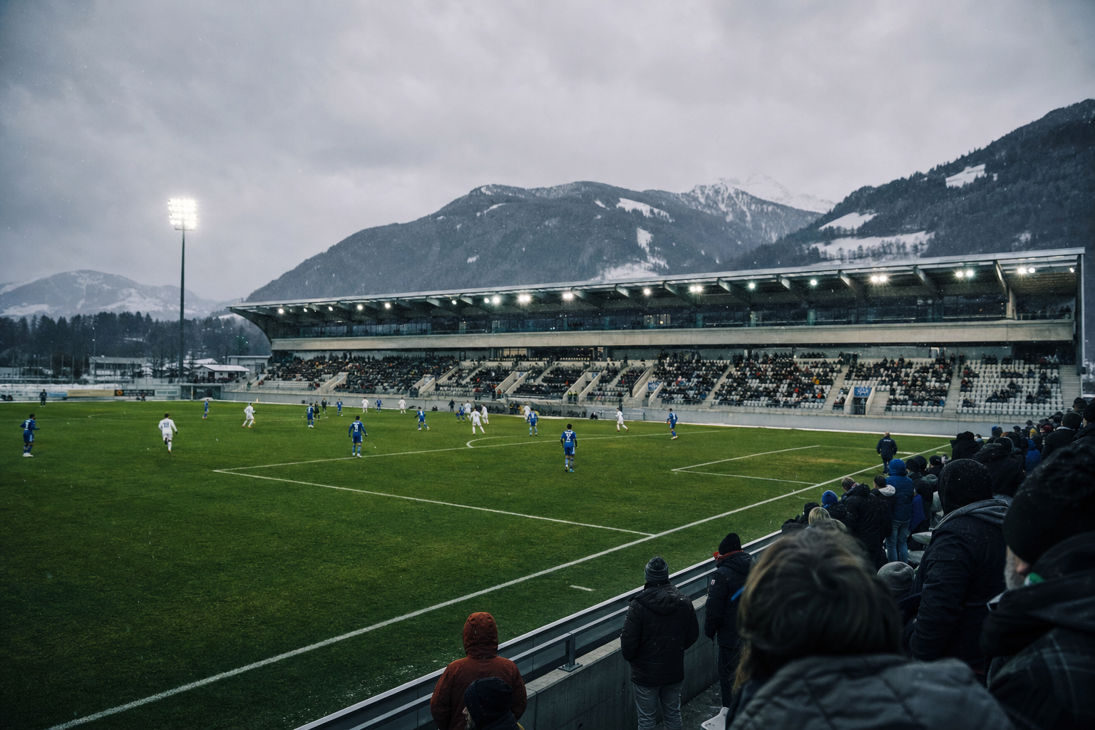 The Allianz Stadion in Vienna during a winter training match